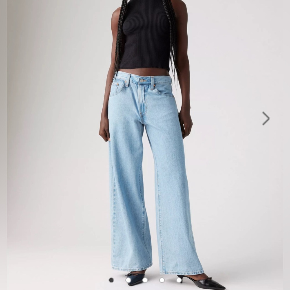 Women’s Levi's premium XL Straight wide leg Jeans 27 x 29 free people zip fly